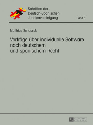 cover image of Verträge über individuelle Software nach deutschem und spanischem Recht